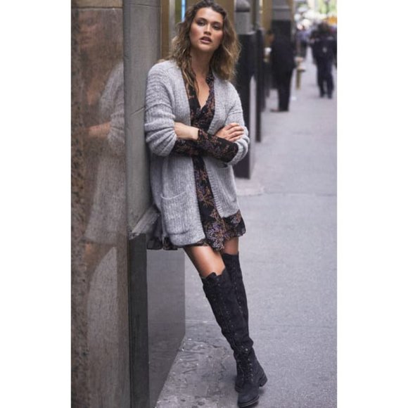 Free People Sweaters - Free People Grey weekend getaway alpaca cardigan